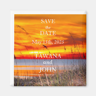 Save the Date Sunset Magnet