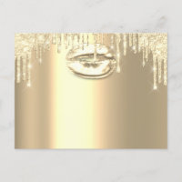 Save the Date Sweet 16. Bridal Gold Tropfen Kiss