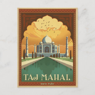 Save The Date   Taj Mahal, Indien Ankündigungspostkarte