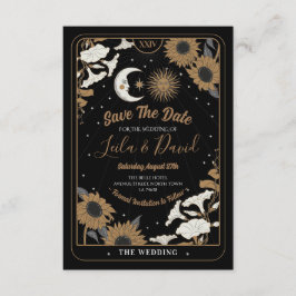Save the Date Tarot Sun Moon Aligned Wedding Begleitkarte