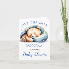 Save the Date Teddy Bear Baby Dusche Ankündigung