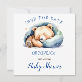 Save the Date Teddy Bear Baby Dusche Einladung