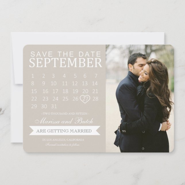 Save the Date Terminankündigungen| Hochzeiten Einladung (Vorderseite)