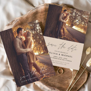 Save the Date Terracotta Handgeschriebene Hochzeit