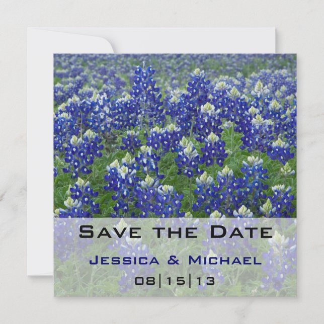 Save the Date Texas Bluebonnets (Vorderseite)