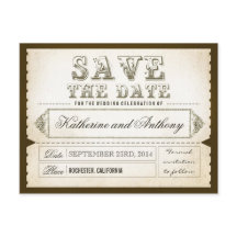 Save the Date Tickets - Postkarten