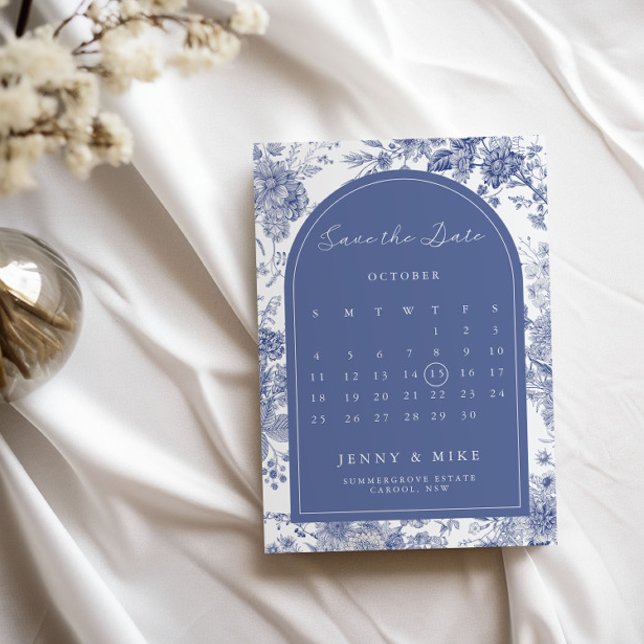 Save the Date Toile French Blue Garden Einladung (Von Creator hochgeladen)