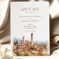 Save the Date Toskana Wedding San Gimignano Italie