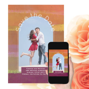 Save the Date Trending   Foto Orange Berry Limon Einladung