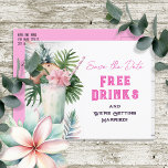 Save the Date Tropische Getränke Hochzeiten Postkarte<br><div class="desc">Erwachsener themed Hawaiian tropischen Strand florale Aquarell grafische lustige Hochzeit speichern das Datum. Benutzerdefiniert,  personalisiert</div>