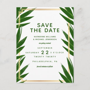 Save The Date   Tropische Hochzeit Postkarte