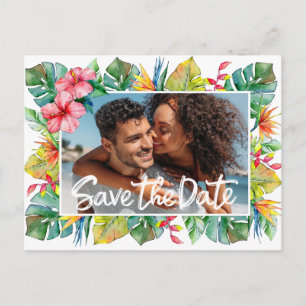 Save the Date Tropische Hochzeit Postkarte