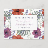 Save the Date tropischer Blume Hibiskus
