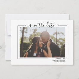 Save the Date Typografie Foto Wedding Card Feiertagskarte