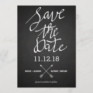 Save the Date Typografie-Skript-Tafel