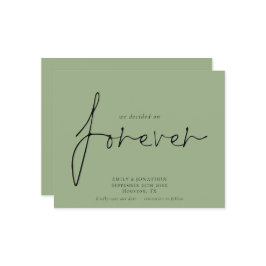 Save the Date über "Forever Sage Green" beschlosse