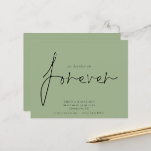 Save the Date über "Forever Sage Green" beschlosse