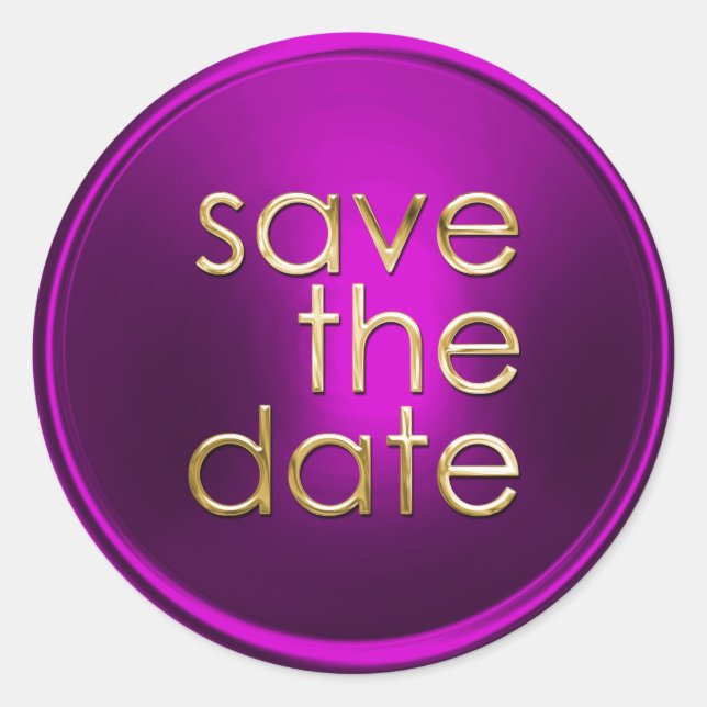 Save the Date Umschlag Aufkleber (Vorderseite)