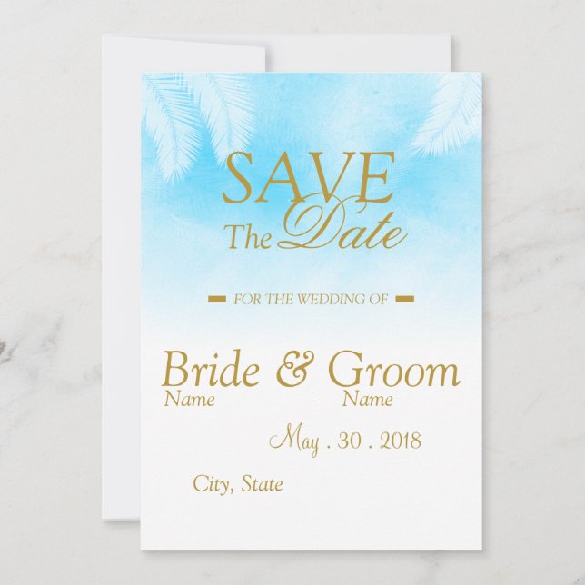 Save the Date unter Palm Sky (Vorderseite)