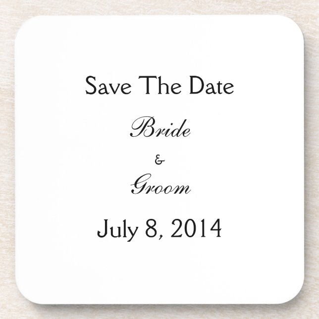 Save The Date Untersetzer (Vorderseite)