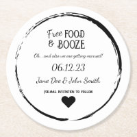 Save the Date Untersetzer - Kostenloses Essen und 