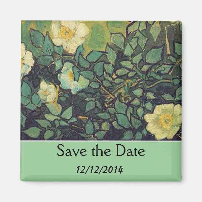 Save the Date, Van Gogh Wild Rose. Magnet (Vorne)