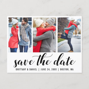 Save the Date Verlobung 3 Foto Postkarte