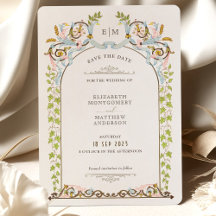 Save the Date Viktorianische Königliche Hochzeit