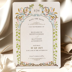 Save the Date Viktorianische Königliche Hochzeit Einladung