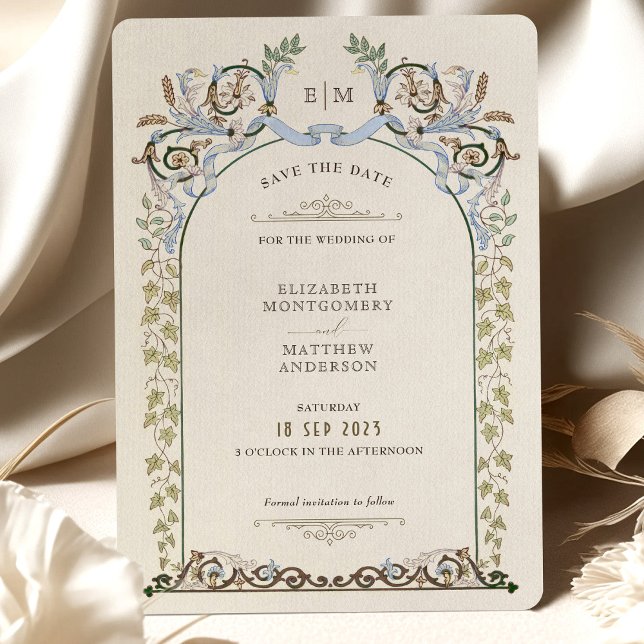 Save the Date Viktorianische Königliche Hochzeit Einladung (Von Creator hochgeladen)