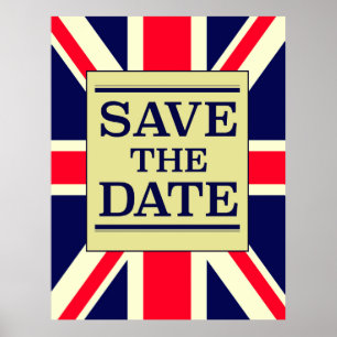 Save the Date Vintage Gewerkschaft Jack Poster