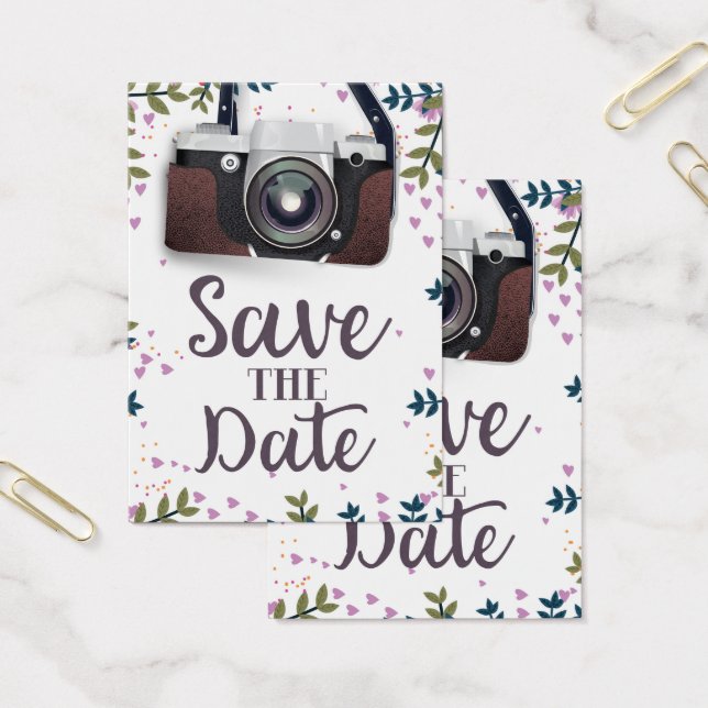 Save the Date Vintage Kamera (Büro)