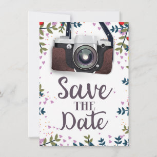 Save the Date Vintage Kamera Einladung