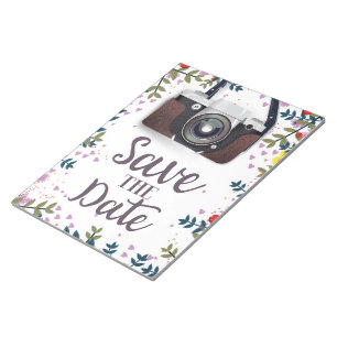 Save the Date Vintage Kamera Notizblock