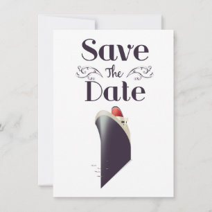 Save the Date Vintage Nautic-Einladung Einladung