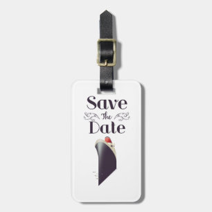 Save the Date Vintage Nautic-Einladung Gepäckanhänger