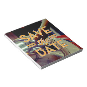 Save the Date Vintage-Propellerflugzeug Notizblock