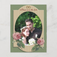 Save the Date Vintage Rose Hochzeitserklärung.