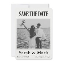 Save the Date Vintage-Zeitung im Trend rund