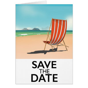 Save the Date Vintager Liegestuhl