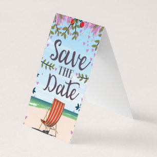 Save the Date Vintager Vintager Strand und Liegest