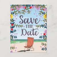 Save the Date Vintager Vintager Strand und Liegest