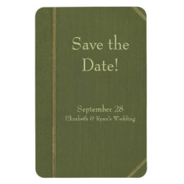 Save the Date Vintages Green Book Magnet
