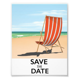Save the Date Vintages Strandposter Fotodruck