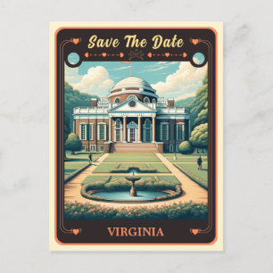 Save The Date Virginia Einladung Postkarte