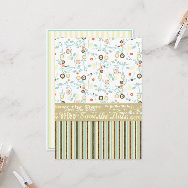 Save the Date Vorlage (Vorderseite/Rückseite Beispiel)