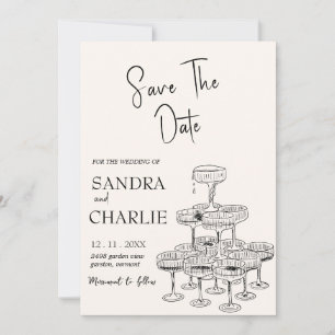 Save the Date Vorlage   Hand Drawen Hochzeit