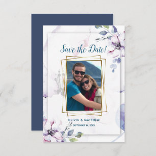 Save the Date Wasserfarbenfrohe Appellationsblüten Einladung