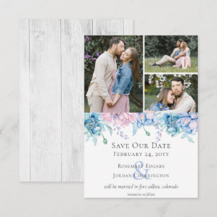 Save the Date Watercolor Floral Wedding Card Einladung