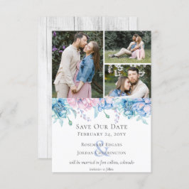 Save the Date Watercolor Floral Wedding Card Einladung